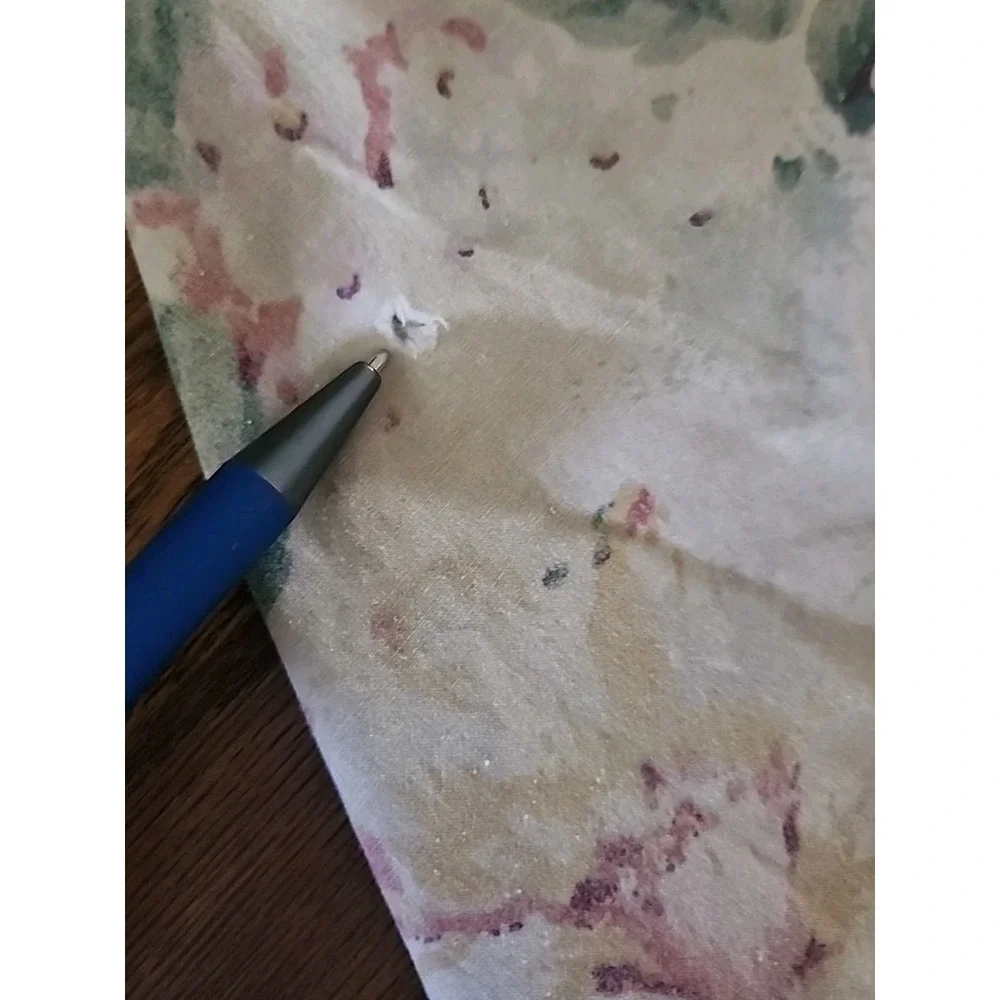 Vtg Ralph Lauren Francesca Tea Stain Floral 76x95in Fitted Sheet for Crafts READ